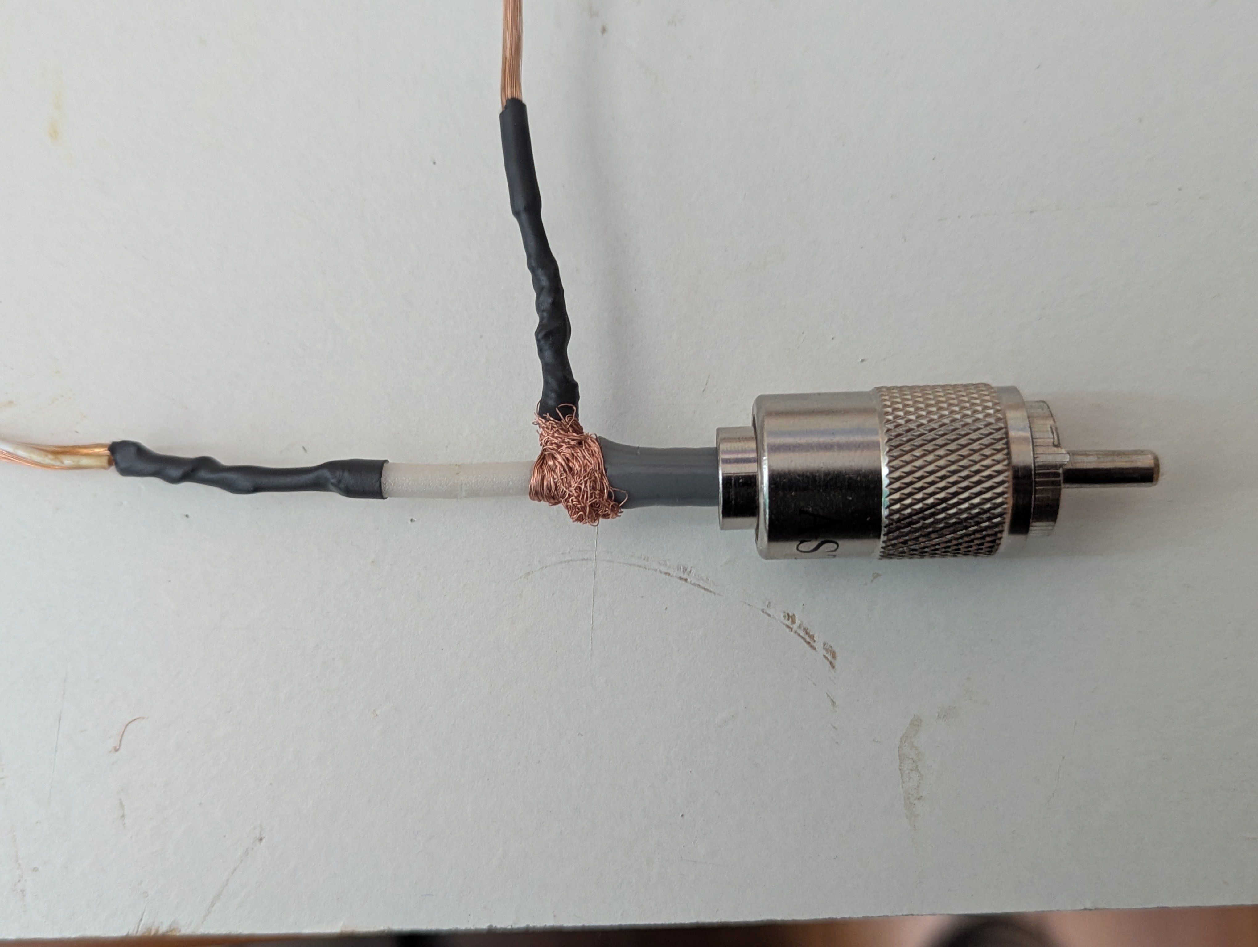 Coax with heat-shrink